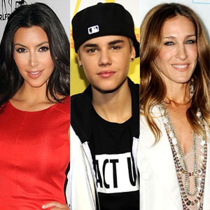 Sarah Jessica Parker, Justin Bieber, Kim Kardashian