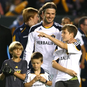 David Beckham, Brooklyn Beckham, Romeo Beckham, Cruz Beckham