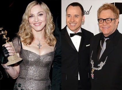 Madonna, Elton John, David Furnish