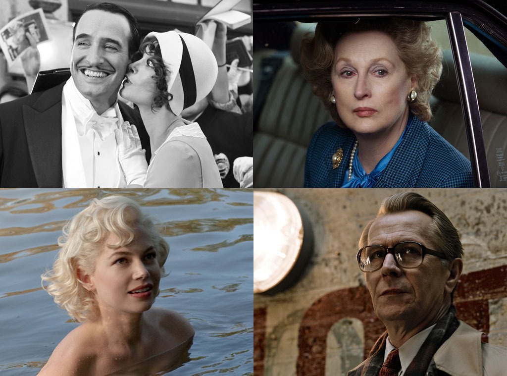 The Artist, Tinker Tailor Soldier Spy, My Week With Marilyn, The Iron Lady
