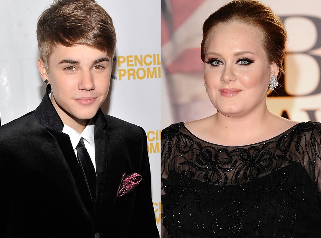 Justin Bieber, Adele