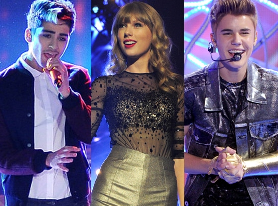 One Direction,Taylor Swift, Justin Bieber