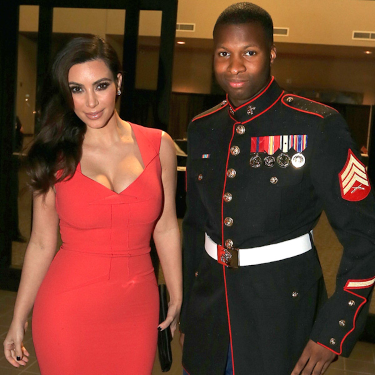 Kim Stuns at Marine Corps Ball Kim Stuns at Marine Corps Ball