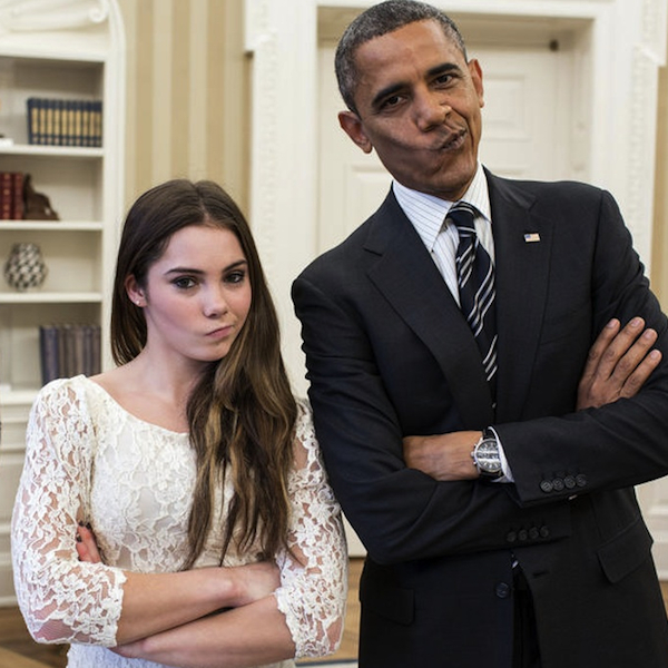 President Barack Obama and McKayla Maroney Are Not Impressed