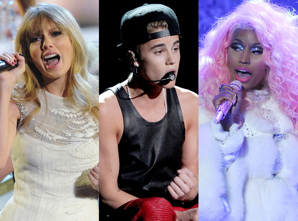 Taylor Swift, Justin Bieber, Nicki Minaj, AMA Show