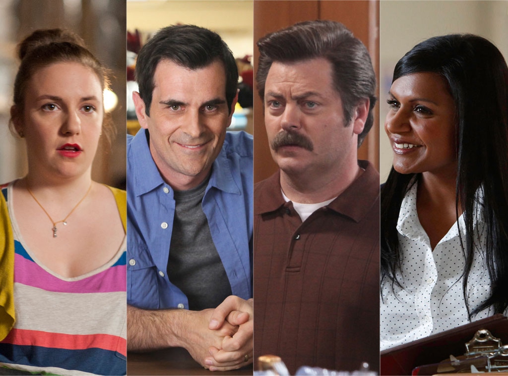 Lena Dunham, Girls, Ty Burell, Modern Family, Nick Offerman, Parks and Recreation, Mindy Kaling, The Mindy Project