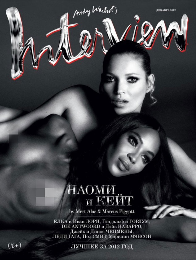 Kate Moss, Naomi Campbell, Interview Magazine Russia.