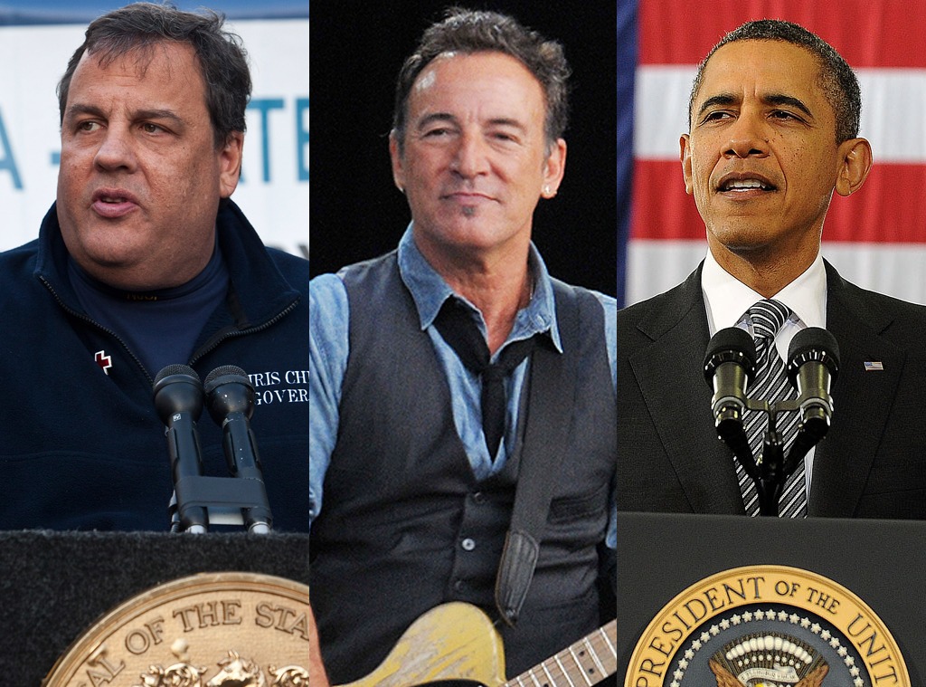 Barack Obama, Bruce Springsteen, Chris Christie