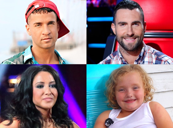 Honey Boo Boo The Situation, Jersey Shore Bristol Palin, Dancing With the Stars Adam Levine