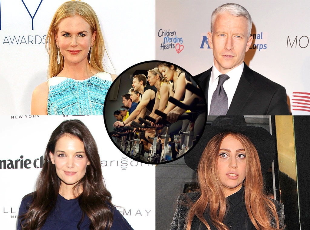 Soul Cycle, Nicole Kidman, Anderson Cooper, Katie Holmes, Lady Gaga