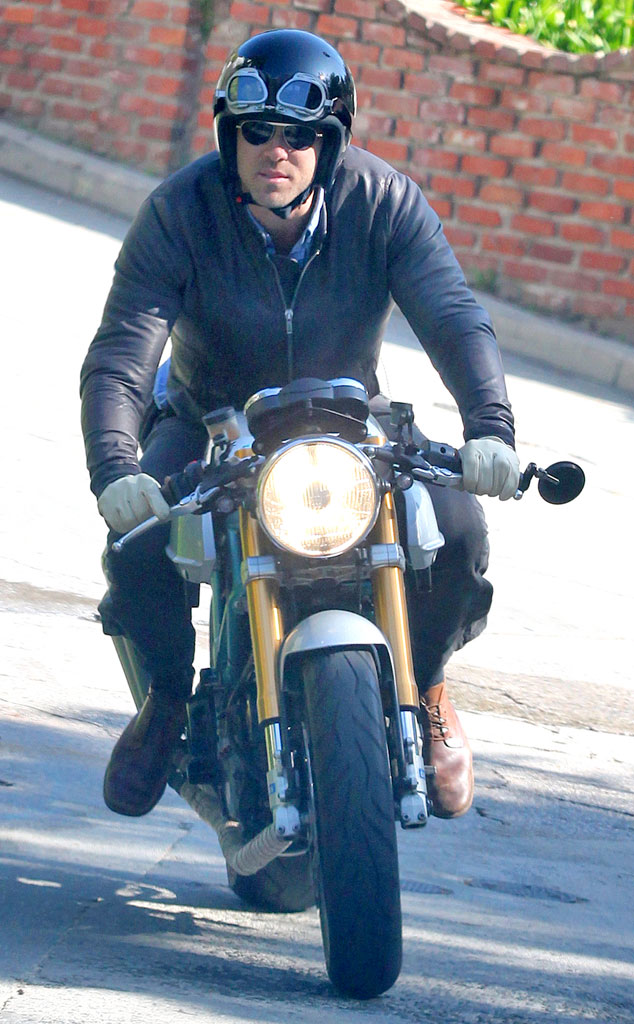 Ryan Reynolds From Sexy Male Celebs On Motorcycles E News 