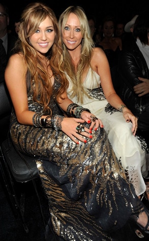 Miley Cyrus & Tish Cyrus, 2011 from Grammy Stars & Their ...