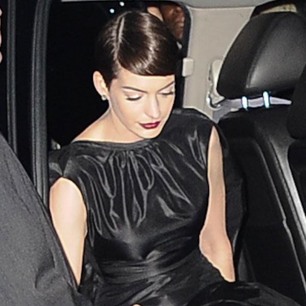 Anne Hathaway Pulls A Britney And Flashes Photographers At Les Mis