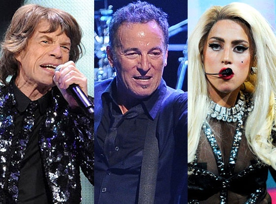 Rolling Stones, Bruce Springsteen, Lady Gaga