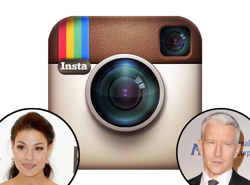 Instagram logo, Jordin Sparks and Anderson Cooper