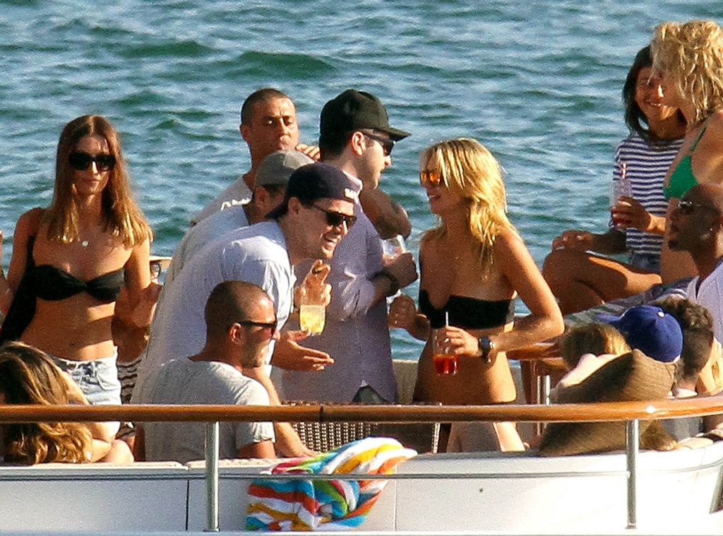 Leo DiCaprio Parties With Hot Women and Jonah Hill - E! Online