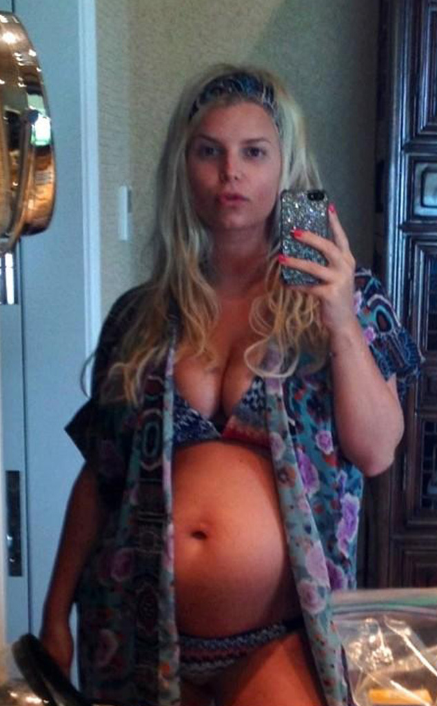 Pregnant Belly? Jessica Simpson Shows Off Bikini Body With Husband