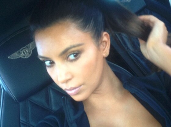 Sleek Hair From Kim Kardashian S Close Ups E News