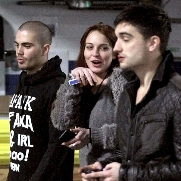 Lindsay Lohan, Max George, Tom Parker, The Wanted