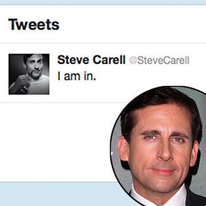 Steve Carell, Twitter