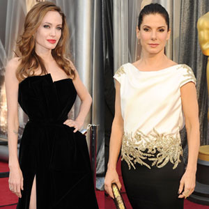 Angelina Jolie vs. Sandra Bullock: It's the Oscars Red Carpet Pose-Off! - E! Online