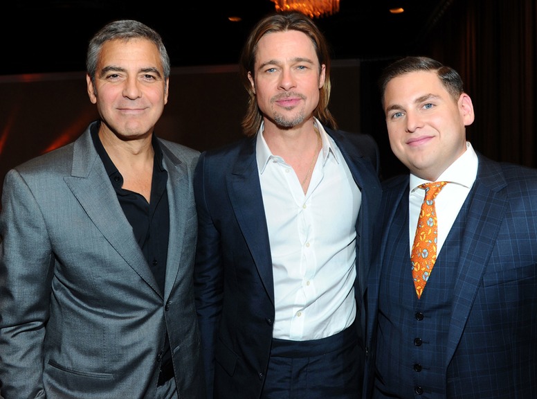 George Clooney, Brad Pitt, Jonah Hill, Oscar Luncheon
