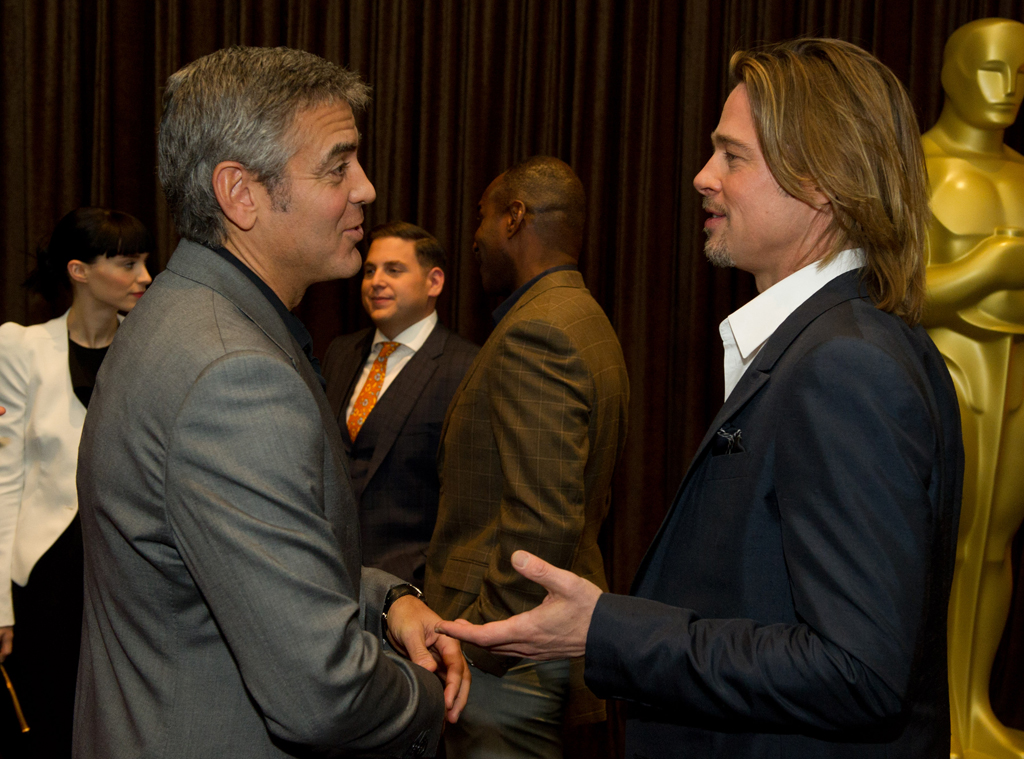 George Clooney, Brad Pitt, Oscar Luncheon