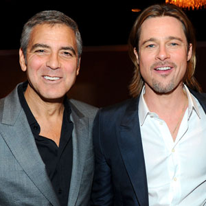 Brad Pitt and George Clooney Take Their Gay-Friendly Bromance to the Stage  for Same-Sex Marriage Play! - E! Online