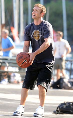Justin Timberlake From Stars Playing Basketball E News