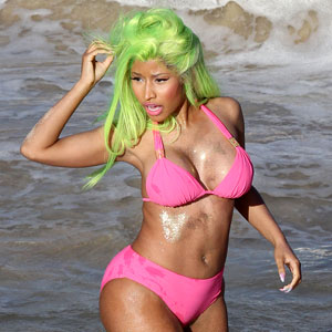 Bikini Shot of the Day Nicki Minaj Keeps Things Colorful in Hawaii