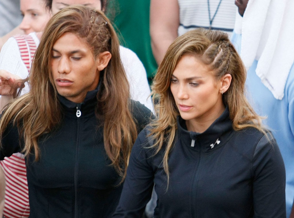 Jennifer Lopez and her male stunt doubles