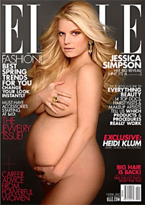 293px x 414px - Pregnant Jessica Simpson Poses Nudeâ€”Plans Nontraditional ...