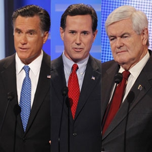 Mitt Romney, Rick Santorum, Newt Gingrich