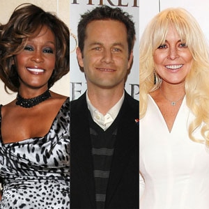 Whitney Houston, Kirk Cameron, and Lindsay Lohan