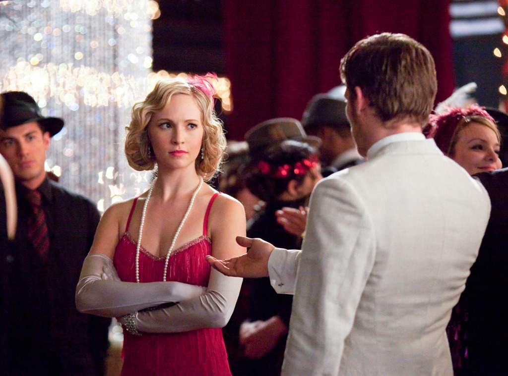 Vampire Diaries Candice Accola Teases Klaus And Tyler S Fight For Caroline At The Decade Dance E Online Vampire Diaries Candice Accola Teases Klaus And Tyler S Fight For Caroline At The Decade Dance E Online