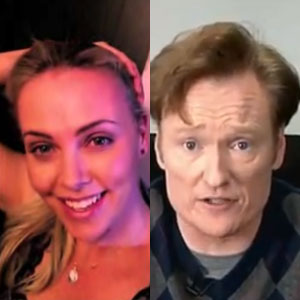 Happy April Fool S Day From Conan O Brien Charlize Theron