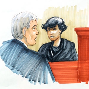 Jennifer Hudson, courtroom sketch