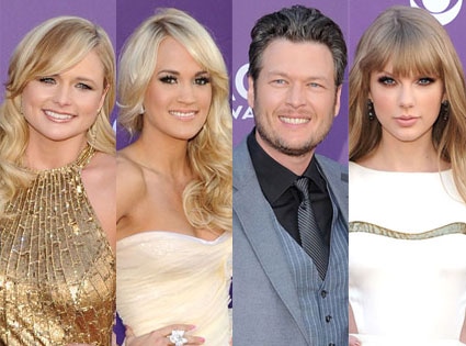 Miranda Lambert, Carrie Underwood, Blake Shelton, Taylor Swift