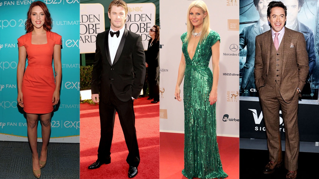 Scarlett Johansson, Chris Hemsworth, Gwyneth Paltrow, Robert Downey Jr.