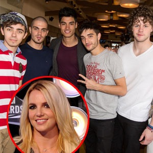 The Wanted, Nathan Sykes, Max George, Siva Kaneswaran, Tom Parker, Jay McGuiness, Britney Spears
