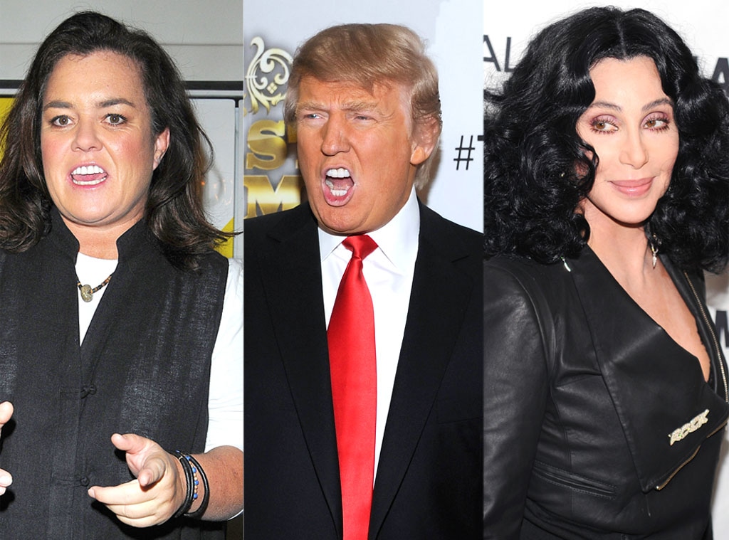 Cher, Donald Trump, Rosie O'Donnell
