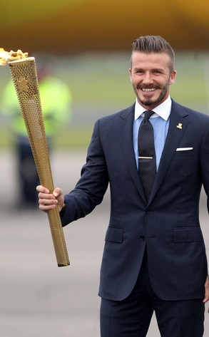 David Beckham from Les porteurs de la flamme olympique | E! News