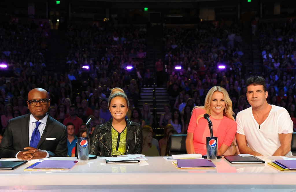 X Factor Judges,  L.A. Reid, Demi Lovato, Britney Spears, Simon Cowell 