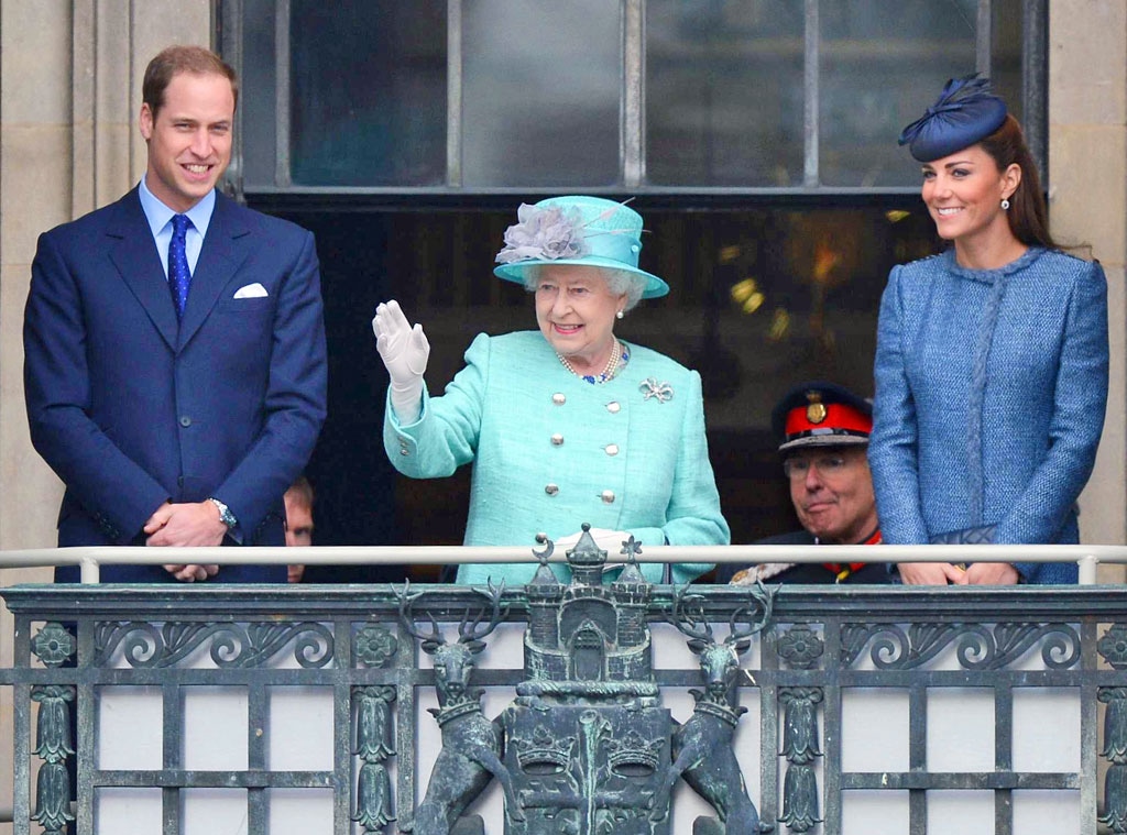 Queen Elizabeth ll, Prince William, Duke of Cambridge and Catherine, Duchess of Cambridge