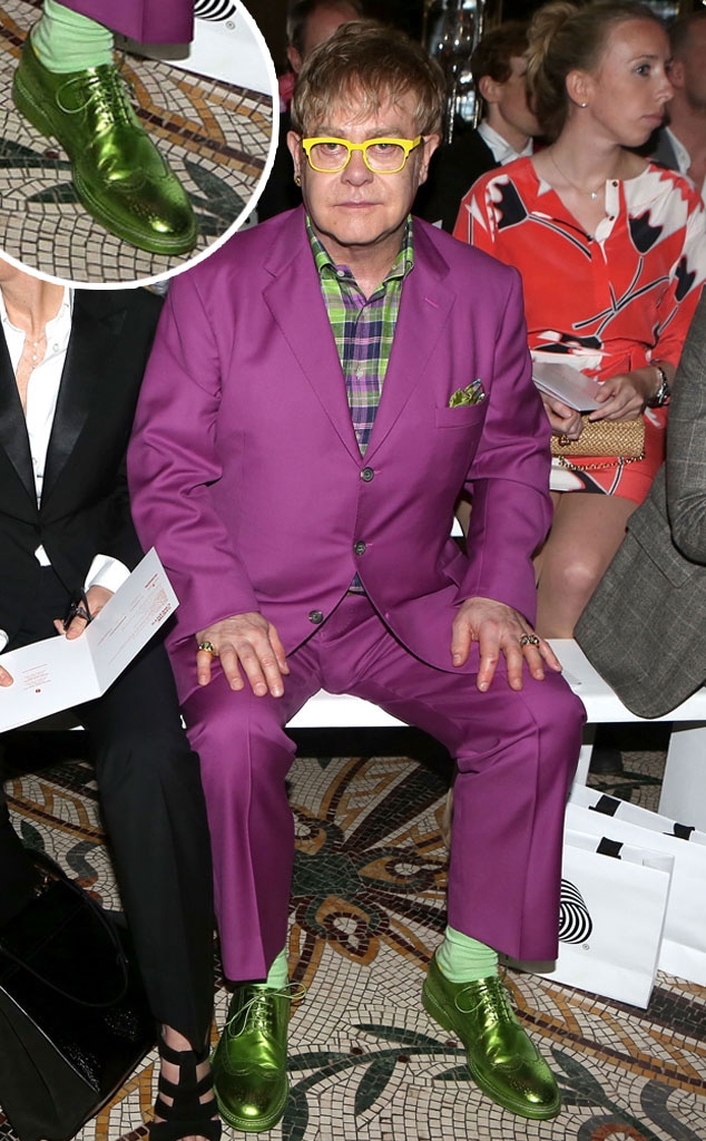 Elton John's Metallic Green Shoes: Gotta Have It or Make It Stop? Elton John's Metallic Green Shoes: Gotta Have It or Make It Stop?