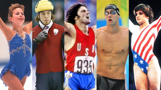 Michael Phelps, Tara Lipinski, Bruce Jenner, Mary Lou Retton, Apollo Anton Ohno
