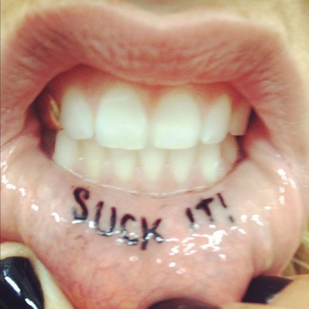 Inside Lip Tattoo Trend Spills Into Pop Culture