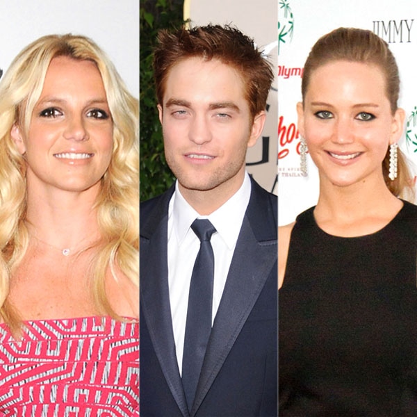 Britney Spears, Robert Pattinson and Jennifer Lawrence