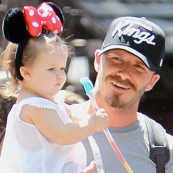 Beckhams' Daughter Harper Wears Minnie Mouse Ears to Disneyland, Gets a