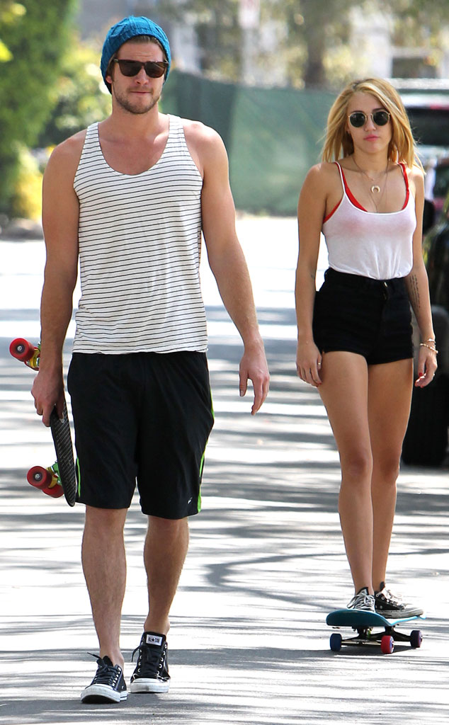 Skateboarding Date from Miley Cyrus & Liam Hemsworth: Romance in ...